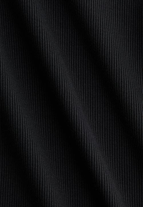 H&M - Ribbed cotton vest top - black