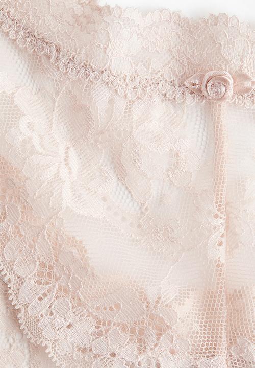 H&M - 2-Pack lace thong briefs - pale beige