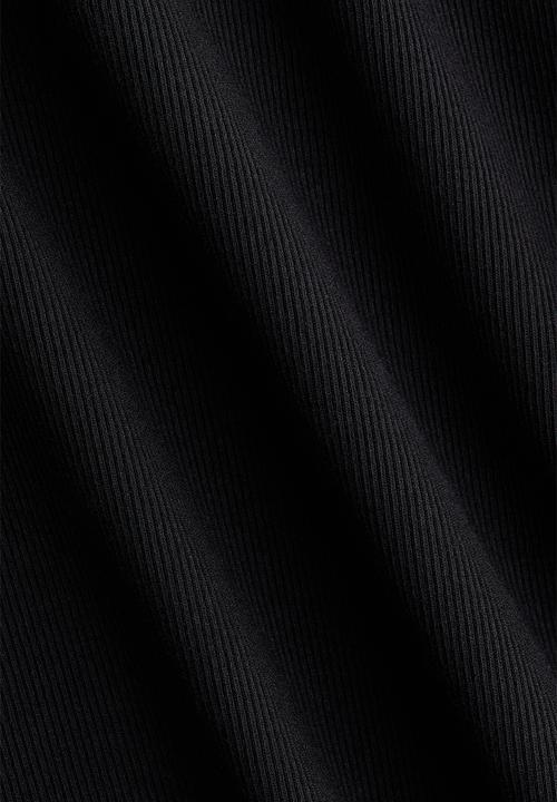 H&M - Ribbed lace-inset top - black