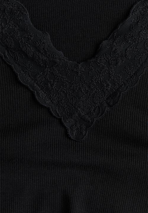 H&M - Mama ribbed v-neck top - black