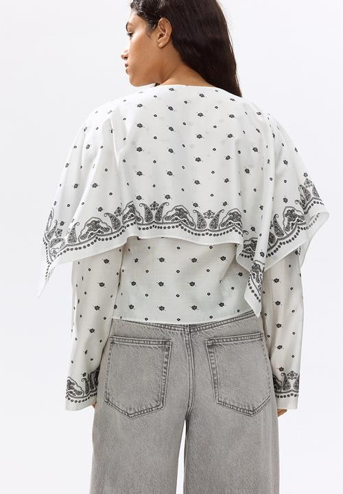 H&M - Layered blouse - white/paisley-patterned