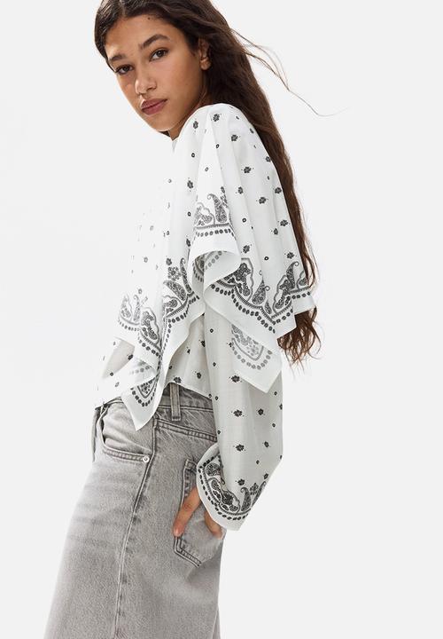 H&M - Layered blouse - white/paisley-patterned