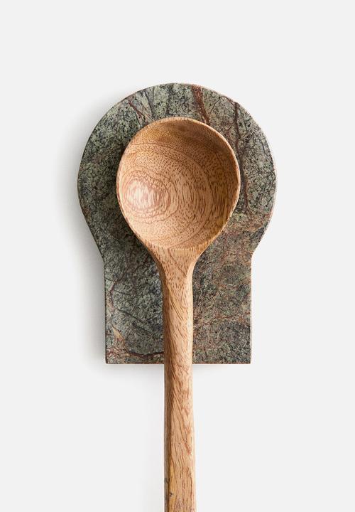 H&M - Marble spoon rest - green/marbled