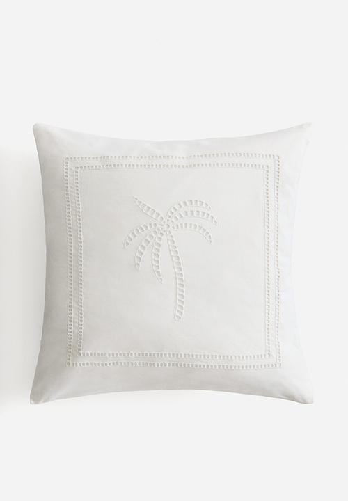 H&M - Broderie anglaise cushion cover - white