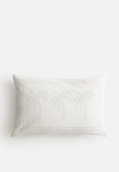 H&M - Broderie anglaise cushion cover - white