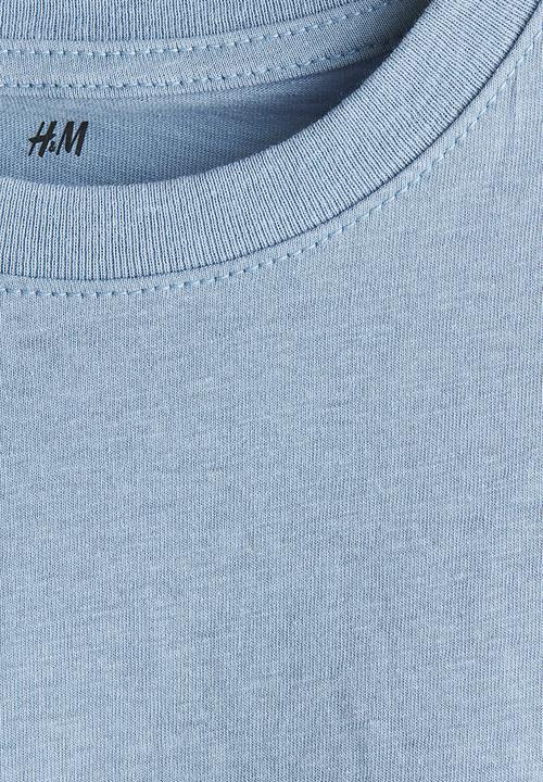 H&M - Cotton t-shirt - light dusty blue