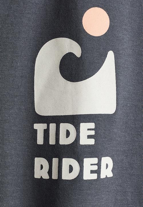 H&M - Printed vest top - dark grey/tide rider