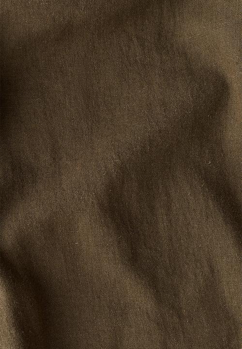 H&M - Relaxed fit linen-blend trousers - khaki green