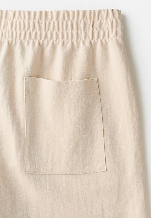 H&M - Relaxed fit interlock shorts - light beige