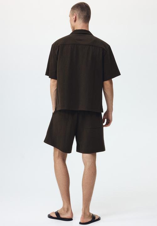 H&M - Relaxed fit interlock shorts - dark khaki green