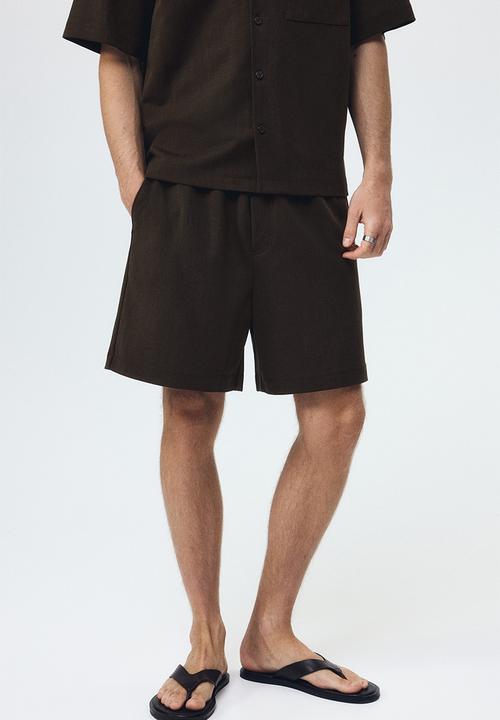 H&M - Relaxed fit interlock shorts - dark khaki green