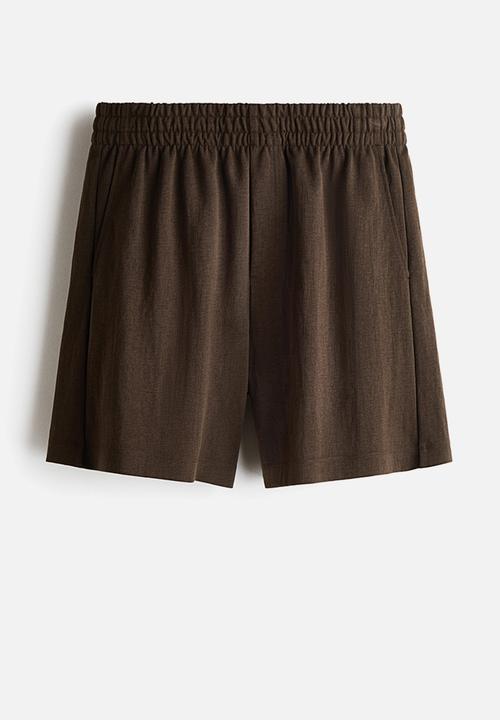 H&M - Relaxed fit interlock shorts - dark khaki green