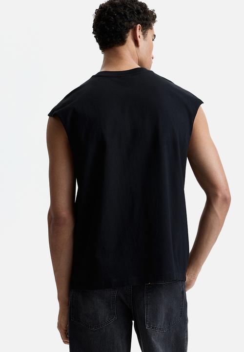 H&M - Relaxed fit cotton vest top - black