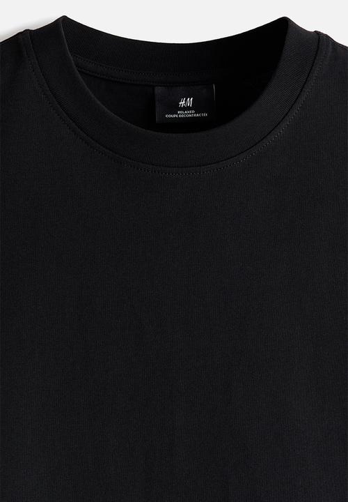 H&M - Relaxed fit cotton vest top - black