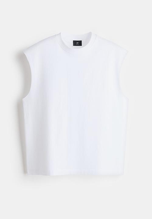 H&M - Relaxed fit cotton vest top - white