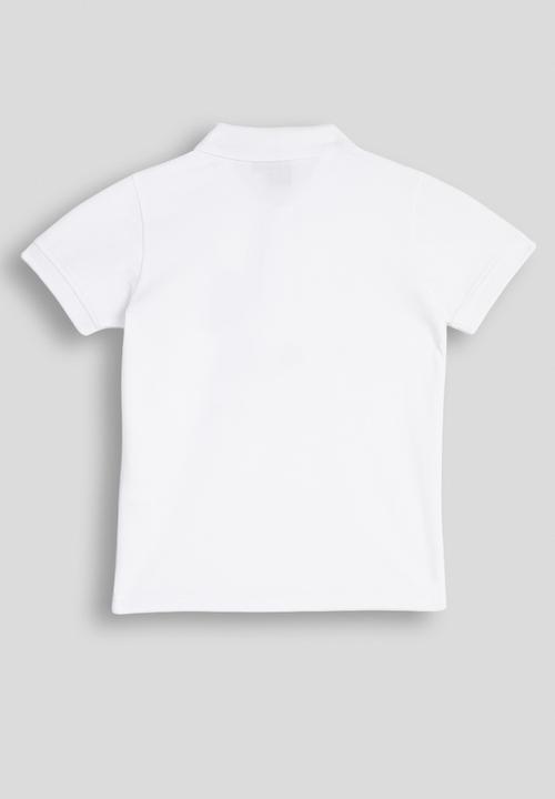 POLO - Boys Andrew Qtr Zip Embroidered Short sleeve Golfer - White