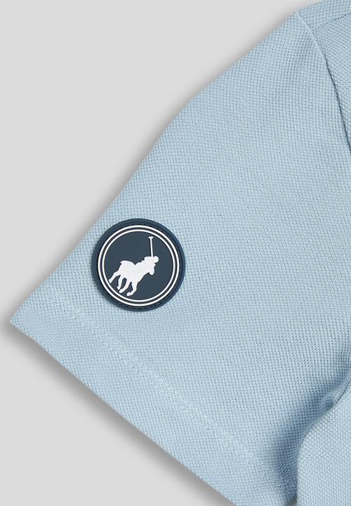 POLO - Boys Ivan Printed Short sleeve Tee - Dusty Blue
