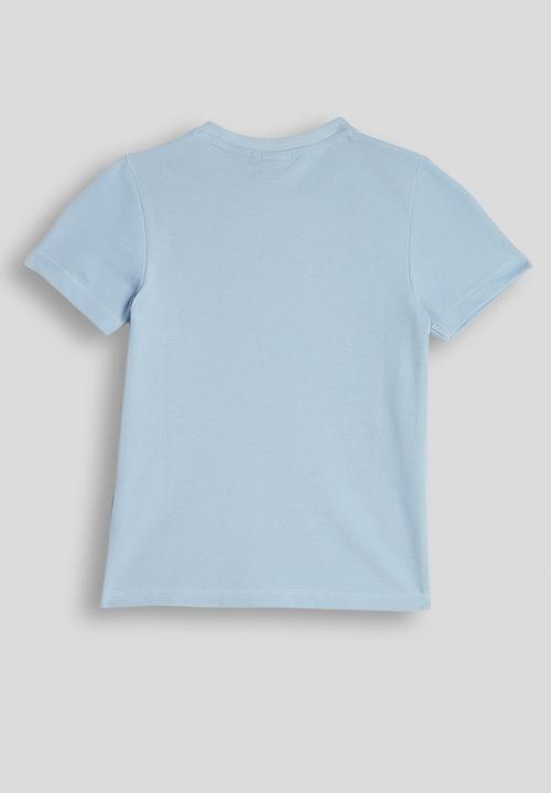 POLO - Boys Ivan Printed Short sleeve Tee - Dusty Blue