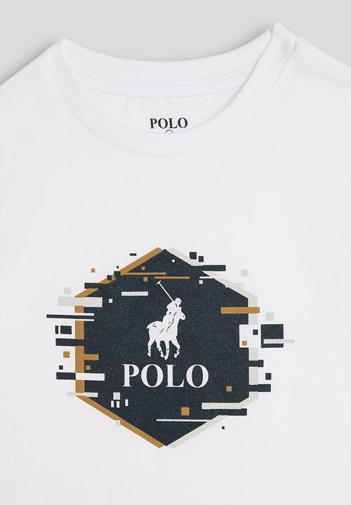 POLO - Boys Bradley Printed Short sleeve Tee - White