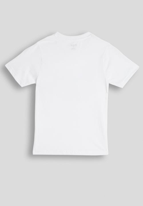 POLO - Boys Bradley Printed Short sleeve Tee - White