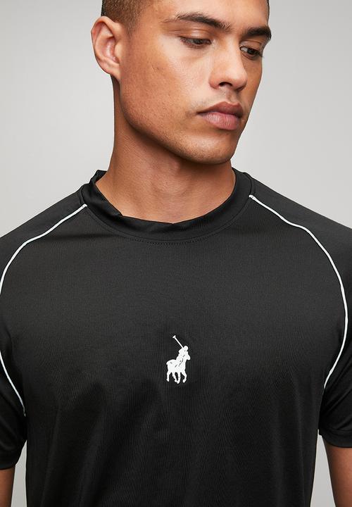 POLO - Mens sport short sleeve tech tee - black