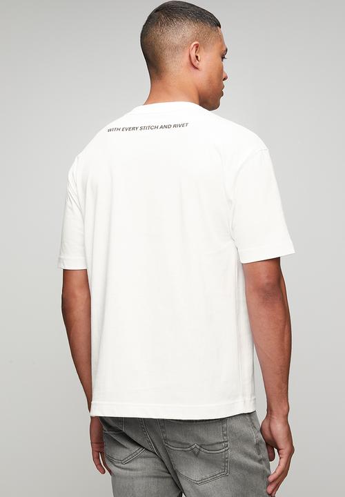 POLO - MENS PJC PAINT BRUSH GRAPHIC TEE - White