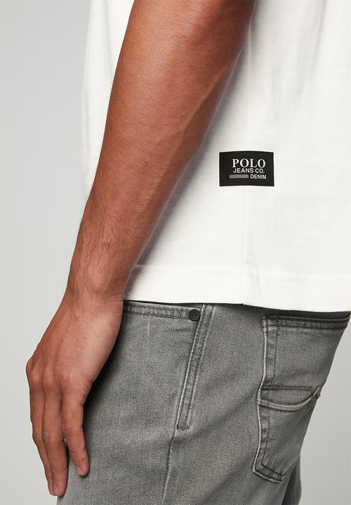 POLO - MENS PJC PAINT BRUSH GRAPHIC TEE - White