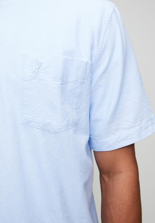 POLO - MENS SS CLASSIC PLAIN OXFORD SHIRT - Blue