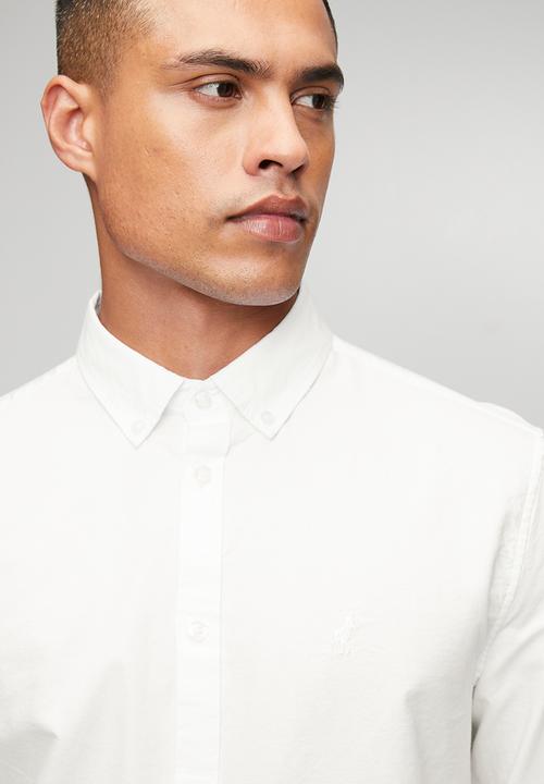 POLO - MENS LS CLASSIC PLAIN OXFORD SHIRT - White