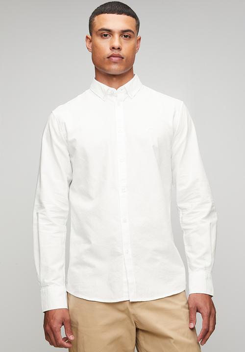 POLO - MENS LS CLASSIC PLAIN OXFORD SHIRT - White