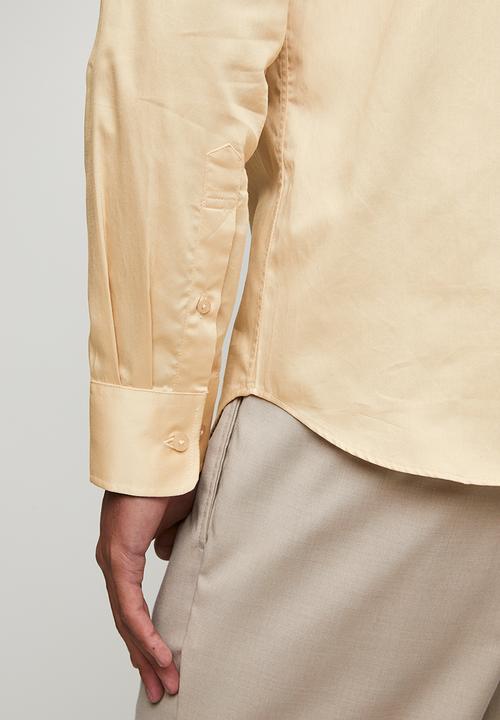POLO - Mens long sleeve plain shirt - beige
