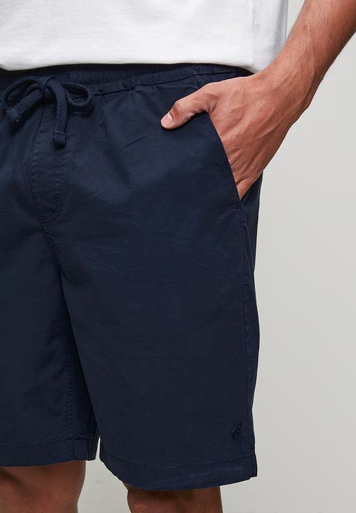 POLO - MENS PEACHED SHORTS ELASTICATED WB - Navy