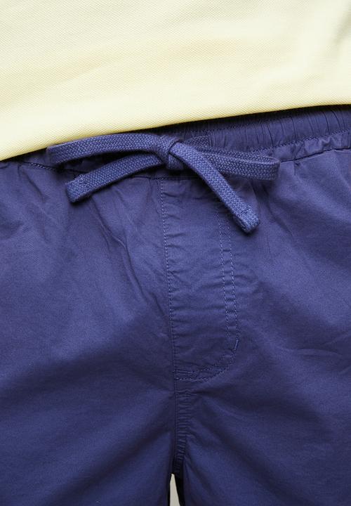 POLO - MENS PEACHED SHORTS ELASTICATED WB - Blue