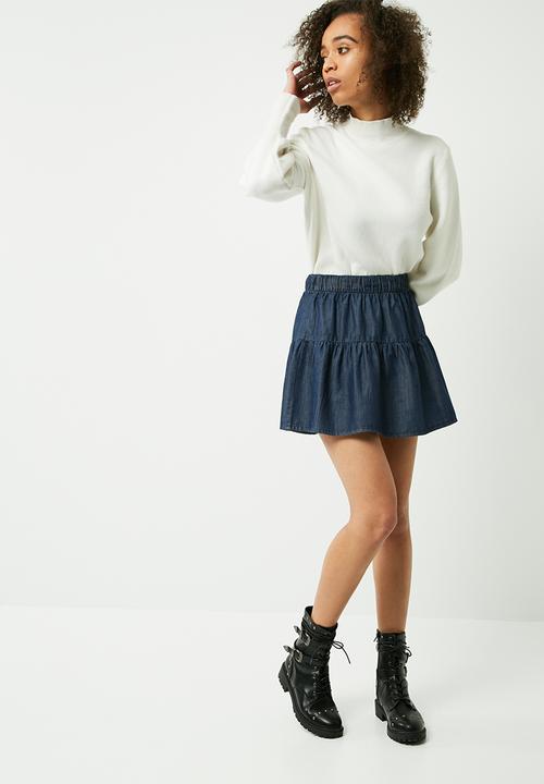 Vero Moda - Emilia chambray skirt