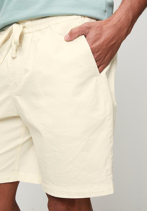 POLO - MENS PEACHED SHORTS ELASTICATED WB - Khaki