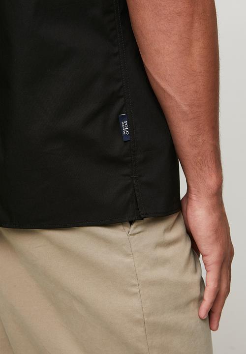 POLO - Mens pjc short sleeve poplin shirt - black