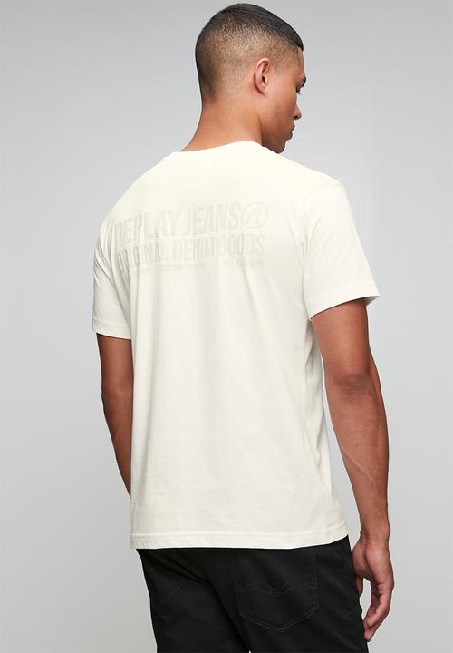 Replay - Logo T-Shirt - Natural White