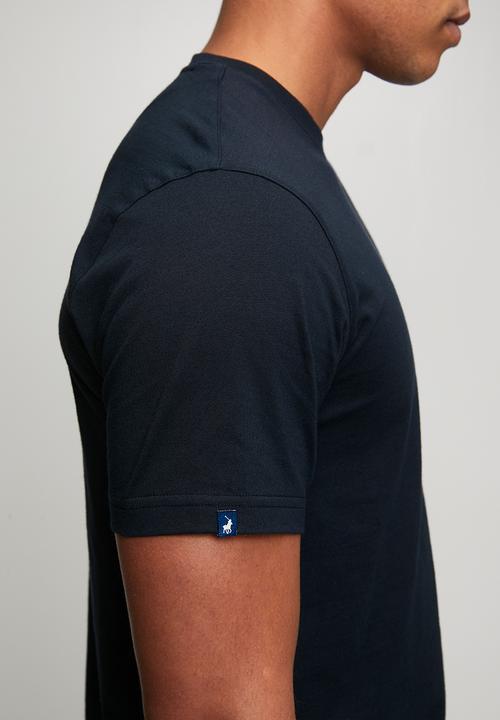 POLO - Mens crew neck logo printed short sleeve tee - black