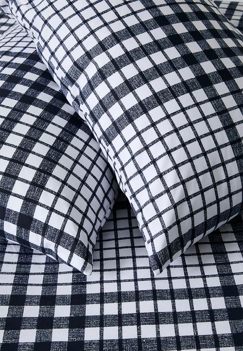 Sixth Floor - Orion Check Duvet Set Navy