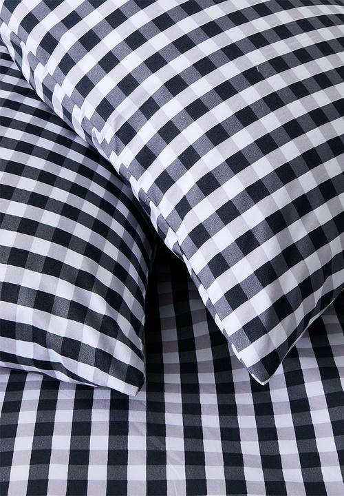 Sixth Floor - Midnight Gingham Super Soft Duvet Set Navy