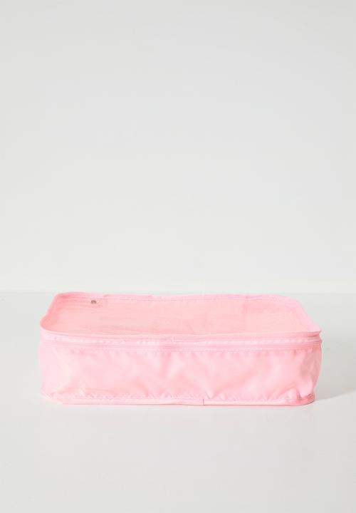 Pop Candy - 3pc mesh packing cube set - blush pink