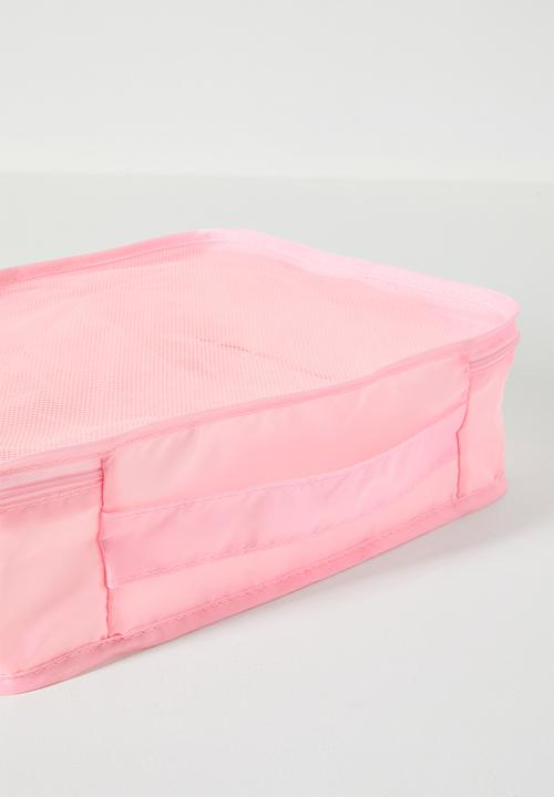 Pop Candy - 3pc mesh packing cube set - blush pink