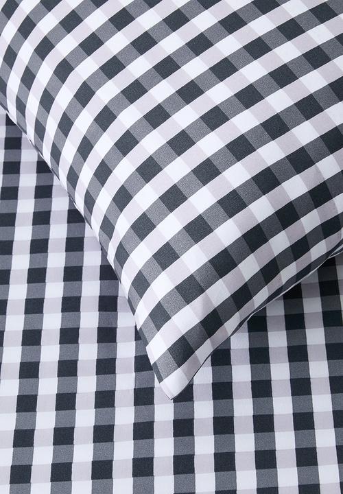 Sixth Floor - Midnight Gingham Super Soft Kids Duvet Set - Navy