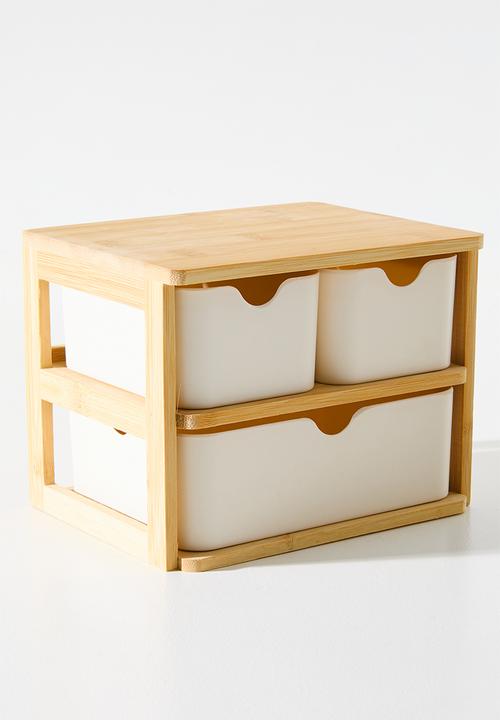 Bathroom Solutions - Bamboo 3 drawer organizer - Natural