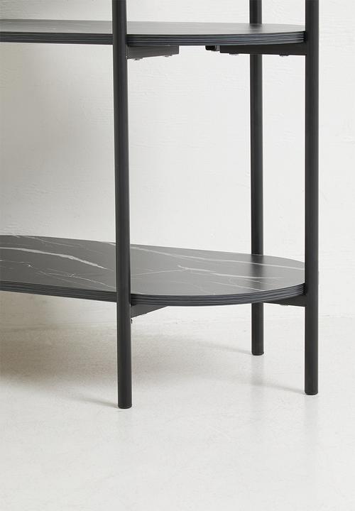 H&S - Moss 3 Layer Side Table - Black