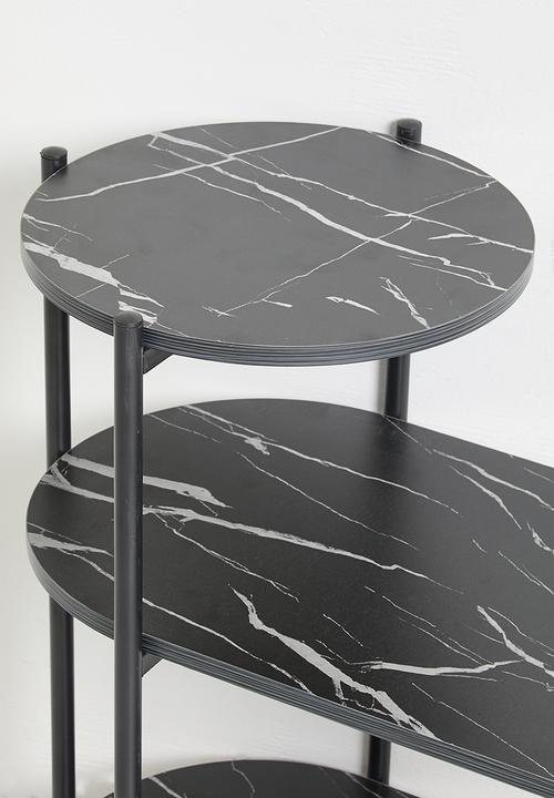 H&S - Moss 3 Layer Side Table - Black