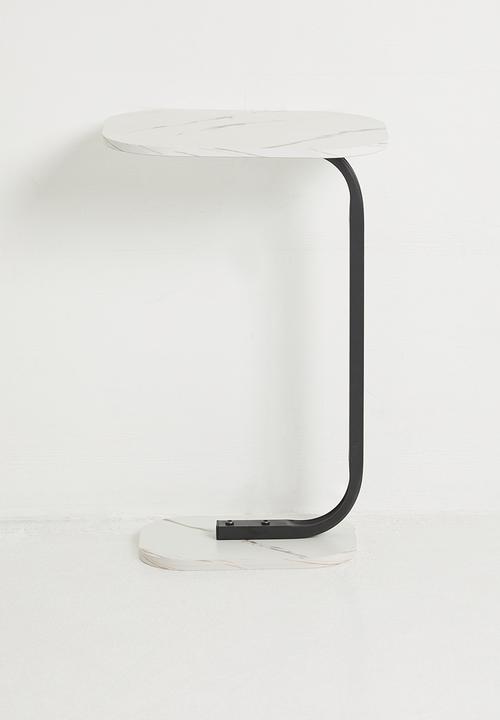 H&S - Lux Side Table - Black & White