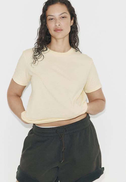 H&M - Cotton T-shirt - light yellow