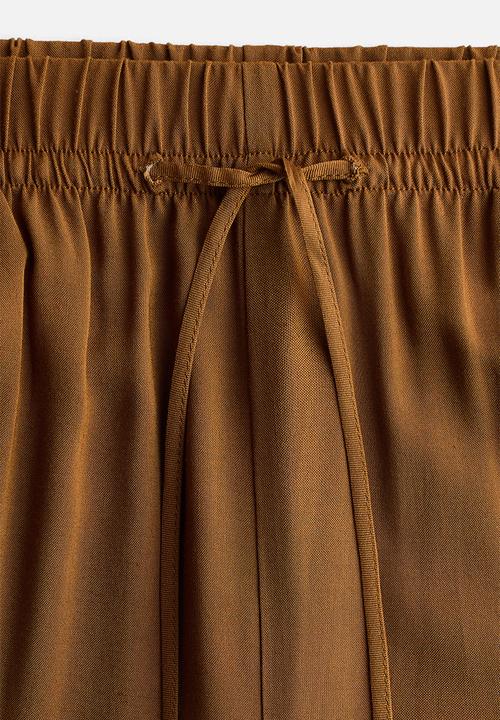 H&M - Wide pull-on trousers - olive green