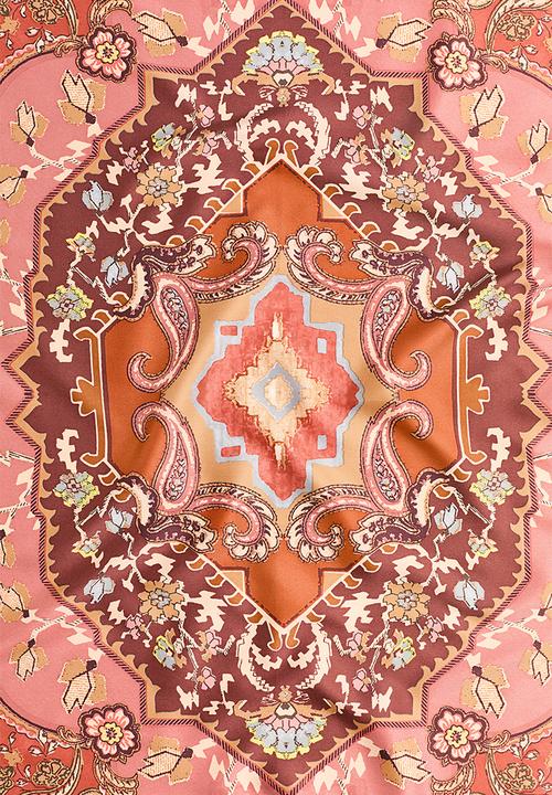 H&M - Patterned scarf - orange/paisley pattern